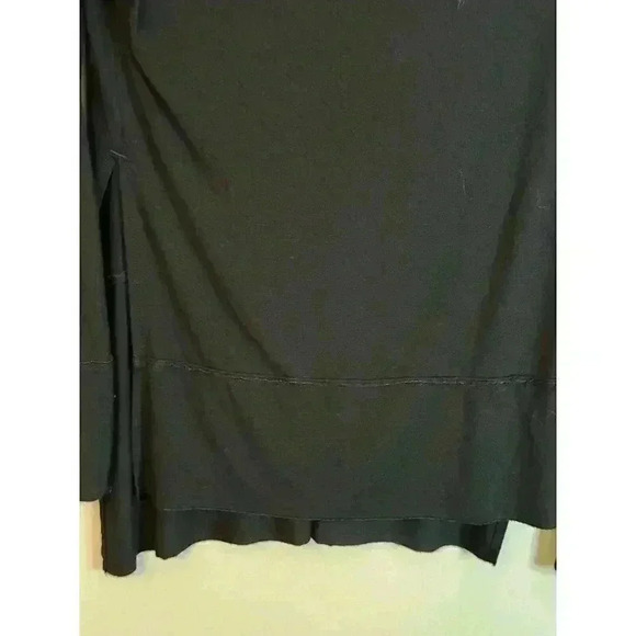 We The Free Luna Long Sleeve Top Blouse Side Slits Size XS Wide Neck Black - Picture 4 of 6